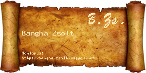 Bangha Zsolt névjegykártya