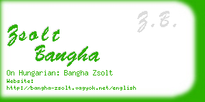 zsolt bangha business card